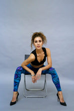 Load image into Gallery viewer, Blue Peacock Leggings - KDesign Fitness
