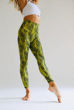 Load image into Gallery viewer, Lace Print Yellow Leggings - KDesign Fitness
